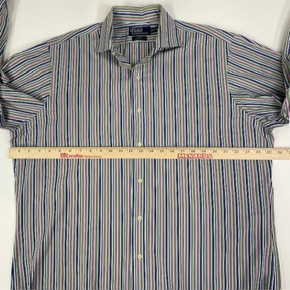 Polo Ralph Lauren Striped Dress Shirt Regent‎ Classic Fit Long Sleeve 16 1/2 L